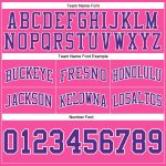 Personalized Pink Purple-White Authentic Throwback Basketball Shorts Team Custom Name and Number