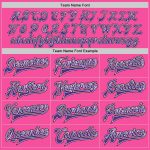 Personalized Pink Purple White-Black Bomber Full-Snap Varsity Letterman Two Tone Jacket Team Custom Name and Number