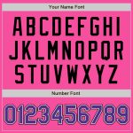 Personalized Pink Purple White-Black Bomber Full-Snap Varsity Letterman Two Tone Jacket Team Custom Name and Number