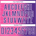 Personalized Pink Purple-White Gradient Arrow Sublimation Soccer Uniform Jersey Team Custom Name and Number
