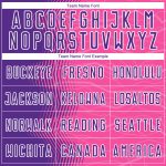 Personalized Pink Purple-White Gradient Arrow Sublimation Soccer Uniform Jersey Team Custom Name and Number