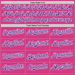 Personalized Pink Purple-White Line Authentic Baseball Jersey Team Custom Name and Number