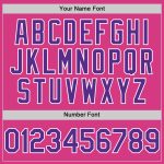 Personalized Pink Purple-White Line Authentic Baseball Jersey Team Custom Name and Number