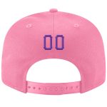 Personalized Pink Purple-White Stitched Adjustable Snapback Hat Team Custom Name and Number