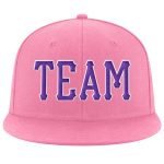 Personalized Pink Purple-White Stitched Adjustable Snapback Hat Team Custom Name and Number