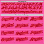 Personalized Pink Red Authentic Baseball Jersey Team Custom Name and Number