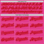Personalized Pink Red Mesh Authentic Throwback Baseball Jersey Team Custom Name and Number