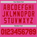 Personalized Pink Red Mesh Authentic Throwback Baseball Jersey Team Custom Name and Number