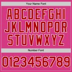 Personalized Pink Red-White Line Authentic Baseball Jersey Team Custom Name and Number
