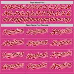Personalized Pink Red-White Line Authentic Baseball Jersey Team Custom Name and Number