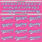 Personalized Pink Royal-Light Blue Authentic Split Fashion Baseball Jersey