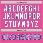 Personalized Pink Royal-Light Blue Authentic Split Fashion Baseball Jersey Team Custom Name and Number