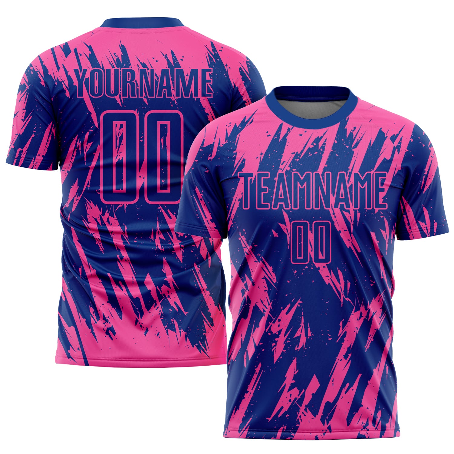 Personalized Pink Royal Sublimation Soccer Uniform Jersey Team Custom Name and Number