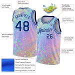 Personalized Pink Royal-White 3D Pattern Design Leopard Print Authentic Basketball Jersey Team Custom Name and Number