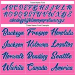 Personalized Pink Royal-White Authentic Baseball Jersey Team Custom Name and Number