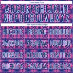 Personalized Pink Royal-White Geometric Shapes Sublimation Soccer Uniform Jersey Team Custom Name and Number