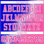 Personalized Pink Royal-White Gradient Two Tone Diamond Shape Round Neck Sublimation Basketball Suit Jersey Team Custom Name and Number