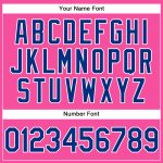 Personalized Pink Royal-White Performance Vapor Golf Polo Shirt Team Custom Name and Number