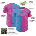 Personalized Pink Sky Blue 3D Pattern Design Rave Halloween Pumpkin Authentic Baseball Jersey Team Custom Name and Number