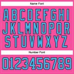 Personalized Pink Sky Blue-Black Hockey Lace Neck Jersey Team Custom Name and Number