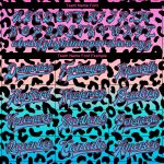 Personalized Pink Sky Blue-Black Leopard Print 3D Pattern Design Bomber Full-Snap Varsity Letterman Jacket