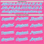 Personalized Pink Sky Blue-White 3D Pattern Design Gradient Style Twinkle Star Authentic Baseball Jersey Team Custom Name and Number
