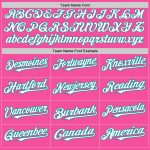 Personalized Pink Teal Pinstripe White Two-Button Unisex Softball Jersey Team Custom Name and Number