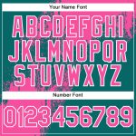Personalized Pink Teal-White 3D Pattern Design Abstract Brush Stroke Authentic Baseball Jersey Team Custom Name and Number