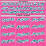 Personalized Pink Teal-White 3D Pattern Design Gradient Style Twinkle Star Authentic Baseball Jersey Team Custom Name and Number