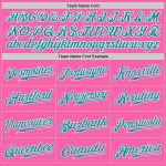 Personalized Pink Teal-White Authentic Baseball Jersey Team Custom Name and Number