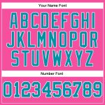 Personalized Pink Teal-White Authentic Throwback Basketball Jersey Team Custom Name and Number