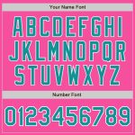 Personalized Pink Teal-White Bomber Full-Snap Varsity Letterman Jacket Team Custom Name and Number