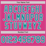 Personalized Pink Teal-White Line Authentic Baseball Jersey Team Custom Name and Number