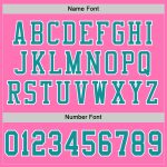 Personalized Pink Teal-White Mesh Authentic Football Jersey Team Custom Name and Number