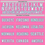 Personalized Pink Teal-White Mesh Authentic Football Jersey Team Custom Name and Number