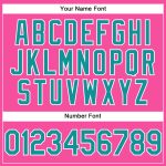 Personalized Pink Teal-White Performance Vapor Golf Polo Shirt Team Custom Name and Number