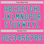 Personalized Pink Teal-White Two-Button Unisex Softball Jersey Team Custom Name and Number