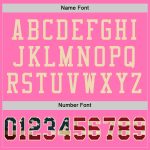 Personalized Pink Vintage USA Flag-City Cream Mesh Authentic Football Jersey Team Custom Name and Number
