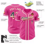 Personalized Pink Vintage USA Flag-Cream Authentic Baseball Jersey Team Custom Name and Number