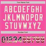 Personalized Pink Vintage USA Flag Cream-Black Bomber Full-Snap Varsity Letterman Jacket Team Custom Name and Number