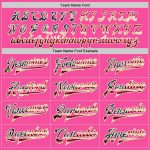 Personalized Pink Vintage USA Flag Cream-Black Bomber Full-Snap Varsity Letterman Jacket Team Custom Name and Number