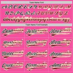 Personalized Pink Vintage USA Flag-Cream Two-Button Unisex Softball Jersey Team Custom Name and Number