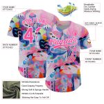 Personalized Pink White 3D Pattern Design Abstract Painting Authentic Baseball Jersey Team Custom Name and Number