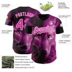 Personalized Pink White 3D Pattern Design Animal Wolf Authentic Baseball Jersey Team Custom Name and Number