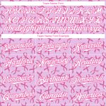 Personalized Pink White 3D Pattern Design Breast Cancer Authentic Baseball Jersey Team Custom Name and Number