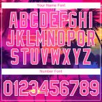 Personalized Pink White 3D Pattern Design Tropical Hawaii Palms Trees Performance T-Shirt Team Custom Name and Number