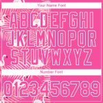 Personalized Pink White 3D Pattern Design Tropical Palm Leaves And Famingo Performance T-Shirt Team Custom Name and Number