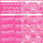 Personalized Pink White 3D Pattern Tropical Palm Leaves And Famingo Two-Button Unisex Softball Jersey Team Custom Name and Number