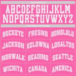 Personalized Pink White Authentic Baseball Jersey Team Custom Name and Number