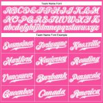 Personalized Pink White Authentic Sleeveless Baseball Jersey Team Custom Name and Number